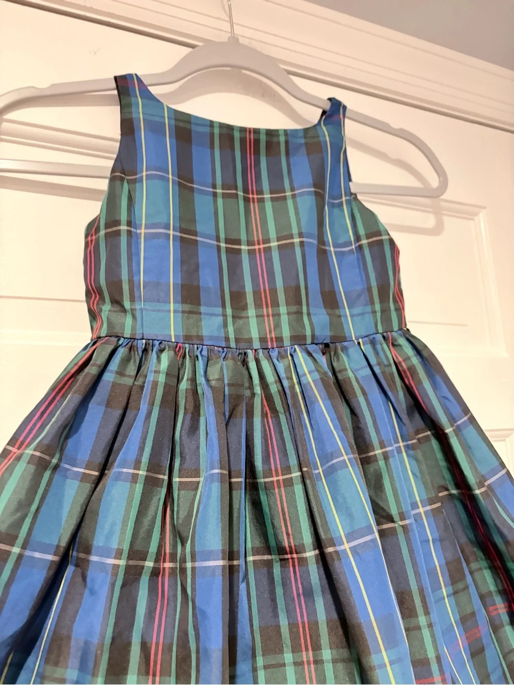 Ralph Lauren Girls Blue and Green Plaid Dress size 6
